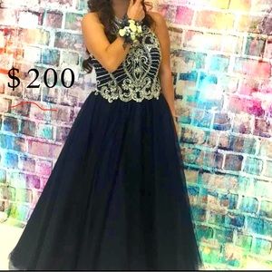 Navy blue prom dress size 4
